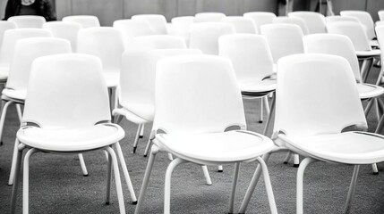 Empty stadium seats, a silent testament to the absence of fans, symbolizing the void left by the lack of human connection and shared experiences in the face of challenges.