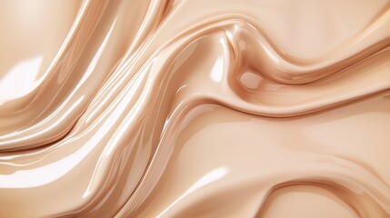 Obraz premium Makeup foundation,Makup swatch product sample,Collection of skin foundation bottles in different shades and samples on color background,makeup essentials,Liquid foundation and swatche,copy space.