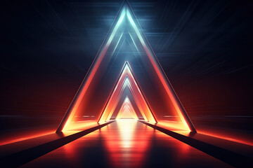 Outstanding Neon line background and copy space