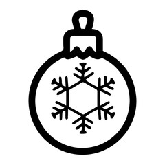 Obraz premium Holiday ornament vector illustration in black and white, isolated against a clean white background. Perfect for festive design projects, decorations, or seasonal themes in minimalist styles