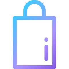 Variety of packaging icons showcasing different bag types for online delivery and shopping