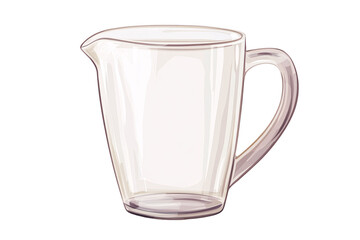 a glass pitcher with handle