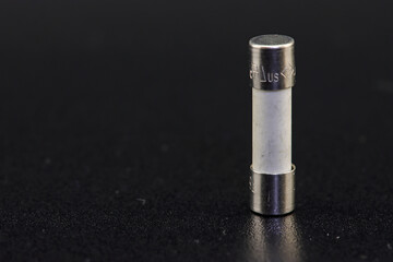 Fuses to protect the equipment. Soft focus. Close-up.