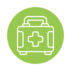 First aid kit  Vector Outline Icon. Eps file 10