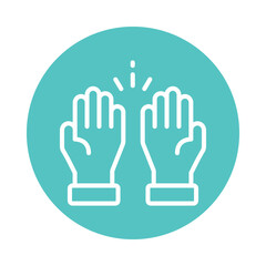 Gloves  Vector Outline Icon. Eps file 10