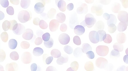 Seamless pastel floral pattern featuring soft, overlapping round petals in gentle hues of pink, beige, and lavender on a clean white background, evoking calm and elegance.