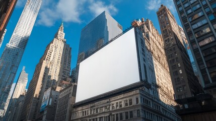 Naklejka premium Emty billboard, advertising banner, ads