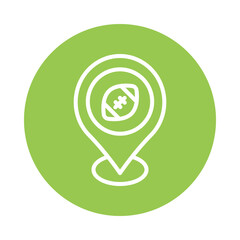 Football Location  Vector Outline Icon. Eps file 10