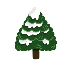 Christmas tree snow holiday