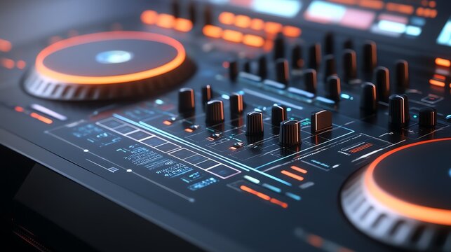 A futuristic DJ booth with solar panels as part of its design The panels power dynamic holographic visuals and surroundsound speakers that pulse in time with the music