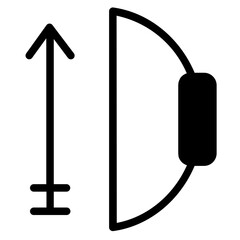 Antique Arrow Bow Glyph Icon