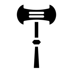Antique Axe Battle Glyph Icon