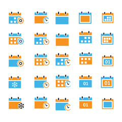 calendar icon set. Calendar symbol. calendar vector icon. important times or anniversaries. solid design style. vector design template