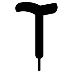 Stick Support Walking Glyph Icon
