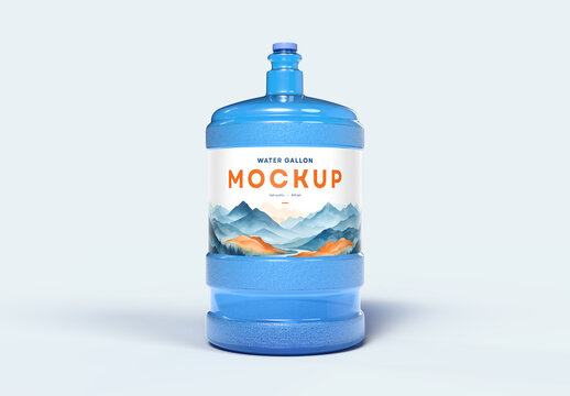Large Water Gallon Mockup &ndash; Clean Bottle Packaging Template for Branding Mineral Water, Office Dispensers, or Eco-Friendly Refill Stations
