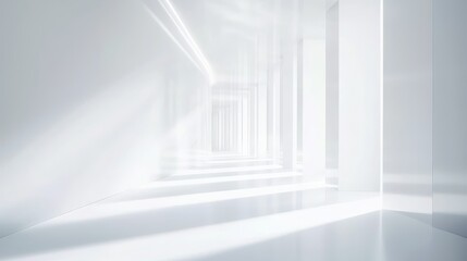 Obraz premium Bright and Airy Abstract Corridor with Soft Illuminating Beams