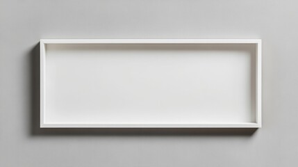 Floating white rectangular frame with a smooth soft background
