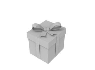 gift box with ribbon. Transparent PNG background. Birthday present mockup. Closed square surprise box. Ideal for promotional campaigns, black Friday, valentines, Christmas, mother's day