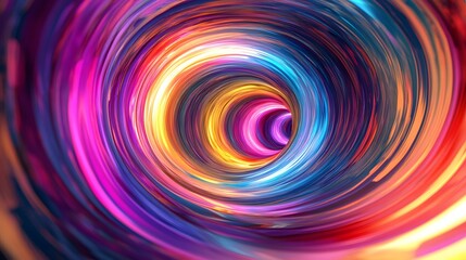 Obraz premium Vibrant Swirling Colors Create A Psychedelic Tunnel