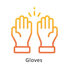 Obraz premium Gloves Vector Gradient Outline Icon.Eps file 10