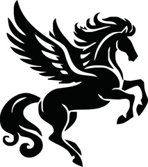 Pegasus mascot logo design Horse logo design, Logo design, Pegasus logo