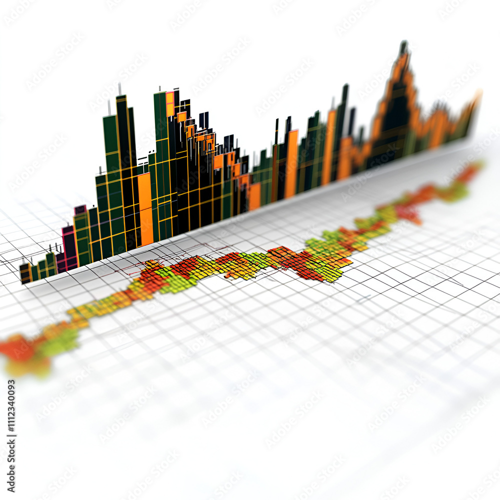 Poster data visualization trends business analytics graphic representation digital environment close-up per