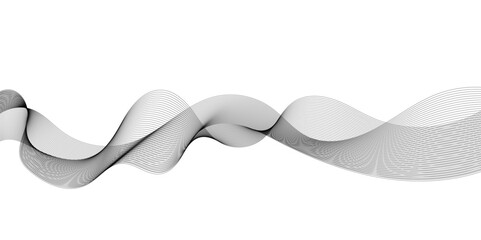 White and gray digital future technology concept wave and curve line background.