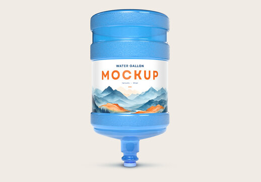 Realistic Water Gallon Mockup &ndash; AI-Generated Design for Customizable Water Bottles, Packaging, and Branding