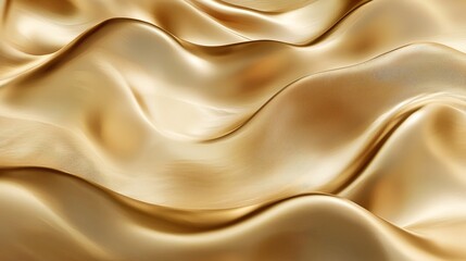 Obraz premium Lustrous Metallic Gold Fabric Swirling in Elegant and Luxurious Patterns