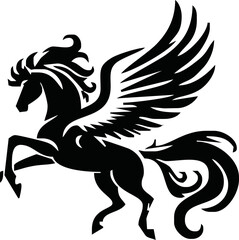 Pegasus mascot logo design Horse logo design, Logo design, Pegasus logo