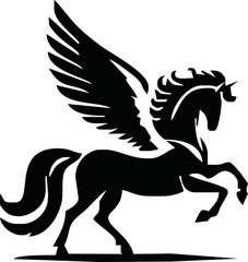 Pegasus mascot logo design Horse logo design, Logo design, Pegasus logo