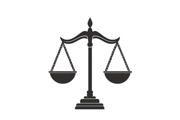 a black and white image of a balance scale
