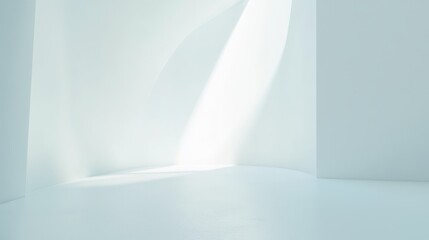 Smooth Abstract White Background with Soft Light Beams