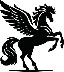 Pegasus mascot logo design Horse logo design, Logo design, Pegasus logo