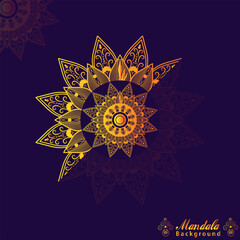 Luxury mandala pattern design with abstract background and gradient color. decorative mandala for print, poster, cover, brochure, invitation card, anniversary card .Vector art illustration
