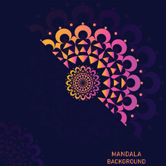 Luxury mandala pattern design with abstract background and gradient color. decorative mandala for print, poster, cover, brochure, invitation card, anniversary card .Vector art illustration