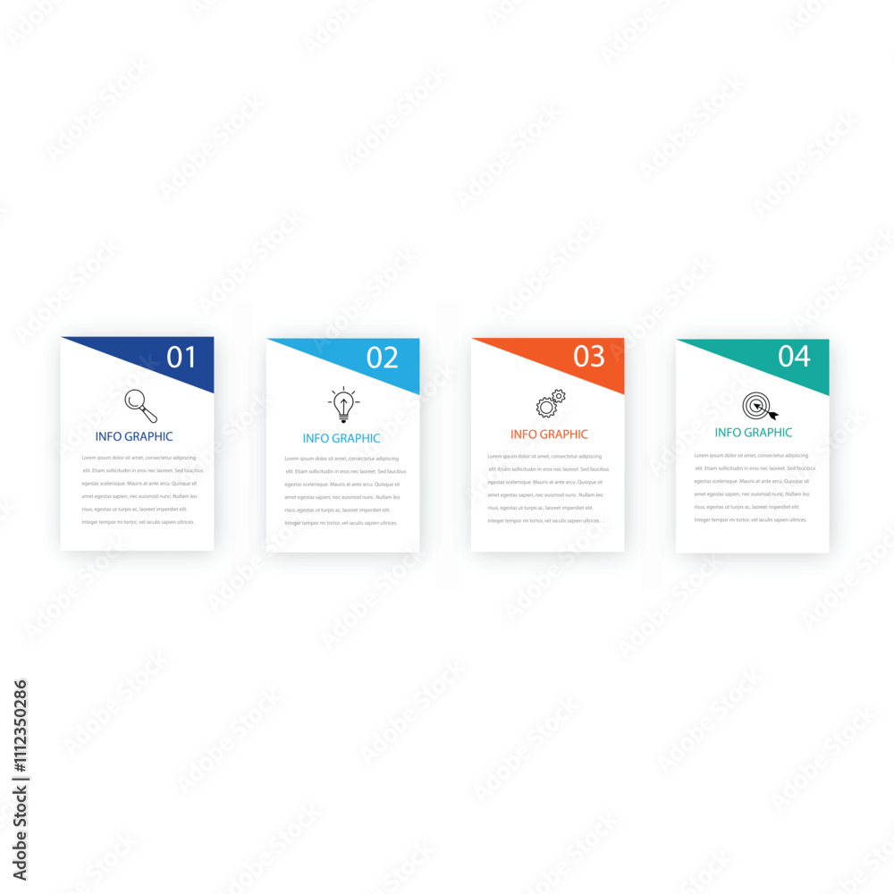 Wall mural infographics number options template with 4 options or steps . can be used for workflow layout, diag