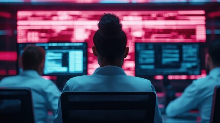 Diverse Team of Engineers Collaborating on Computers