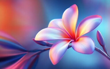 A vibrant, colorful flower against a soft, blurred background, showcasing nature's beauty.
