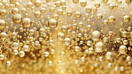 Close-up of glistening champagne bubbles background with foam , champagne, bubbles, celebration, sparkling, fizzy, close-up