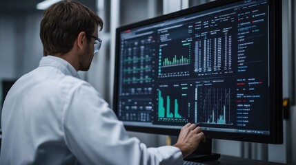 Industrial Engineer Analyzing Production Metrics