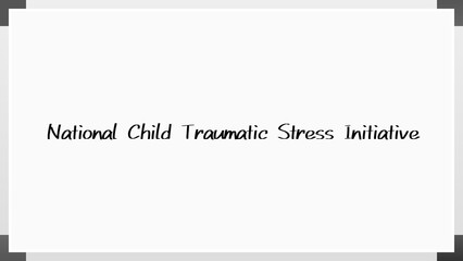 National Child Traumatic Stress Initiative のホワイトボード風イラスト