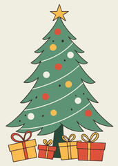 Vivid Starry Christmas Tree