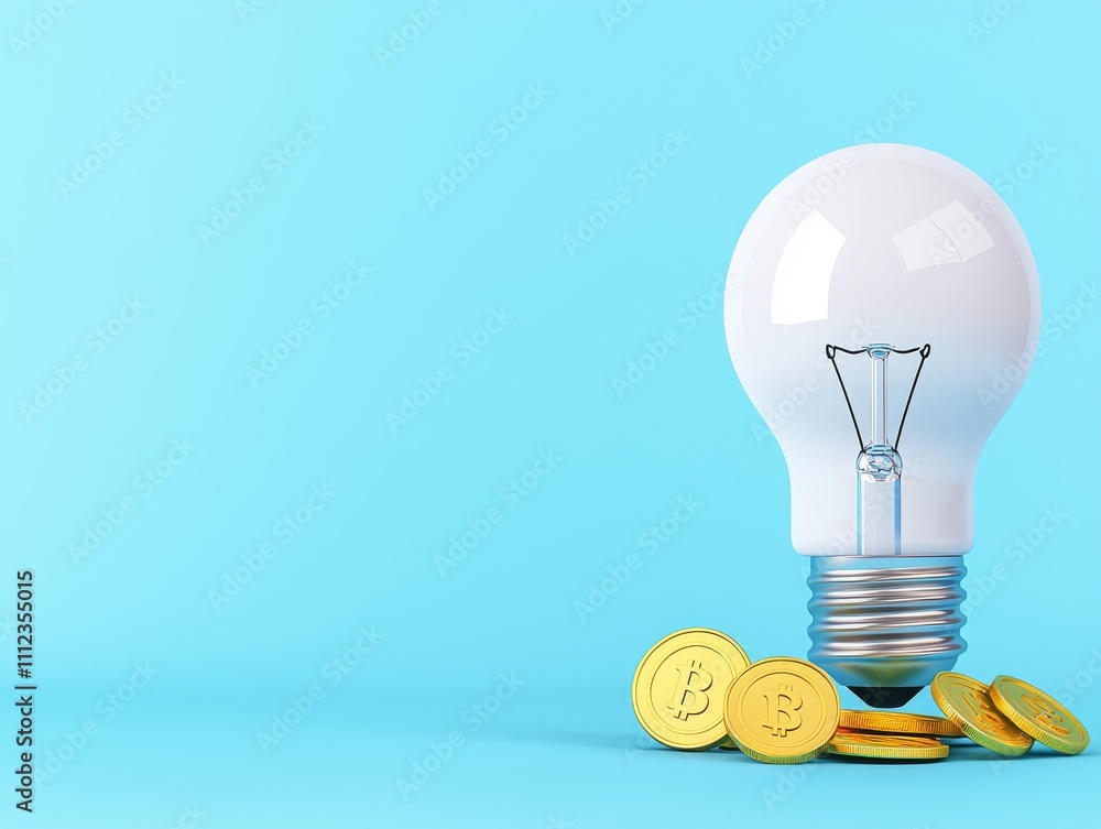 Poster an inventive bulb with robotic traits signifies groundbreaking ideas and the intersection of technol