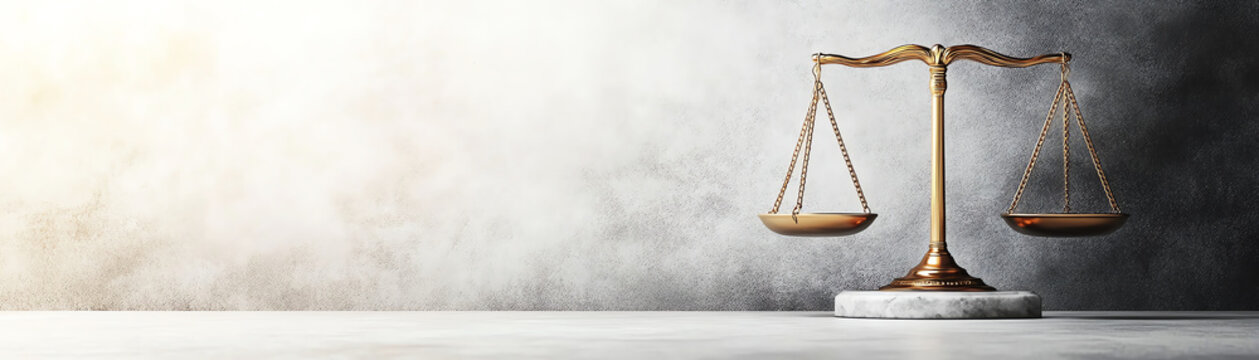 Symbolic justice with scale reflecting balance and fairness in dark background.