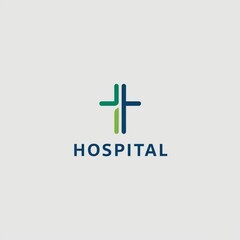 Obraz premium flat hospital logo isolated on white background,