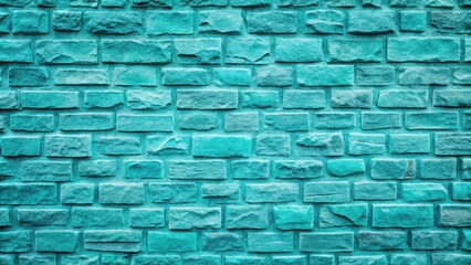 Aqua blue color on a solid stone wall, creating a beautiful modern retro background texture , aqua blue, stone wall, background