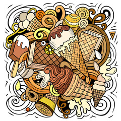 Ice Cream cartoon vector illustration