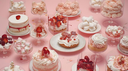 cupcakes with whipped cream and strawberries