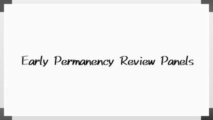 Early Permanency Review Panels のホワイトボード風イラスト